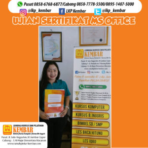 Read more about the article UJIAN SERTIFIKAT DI LKP KEMBAR