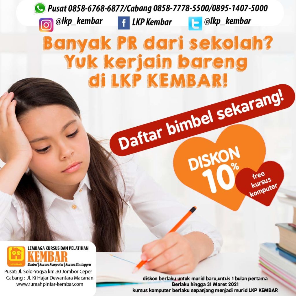 promo bimbel SD SMP DI KLATEN