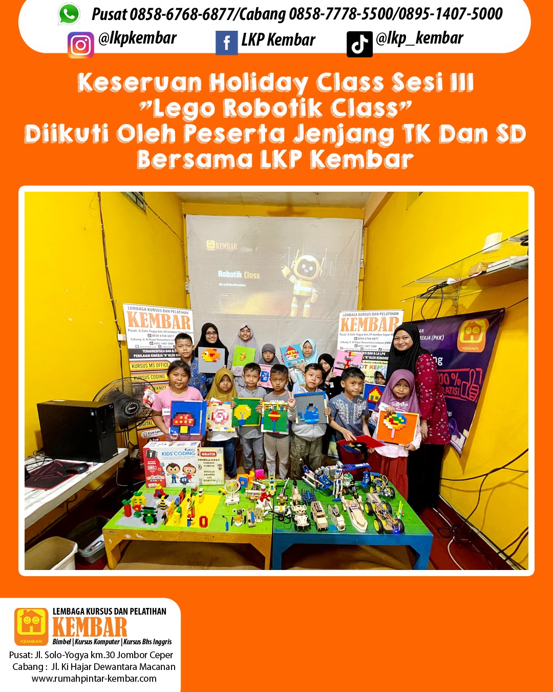 ✨ Holiday Class Sesi III – Lego Robotik Class ✨