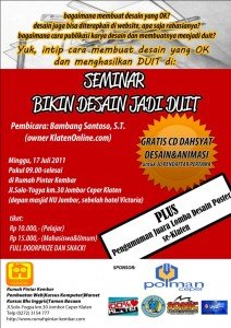 POSTER SEMINAR DESAIN Rumah Pintar Kembar
