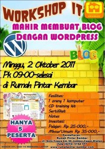 workshop mahir membuat blog - wordpress