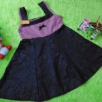 Dress Baju Bayi Perempuan Alisa Kilau Cantik Cokelat2 1-2th