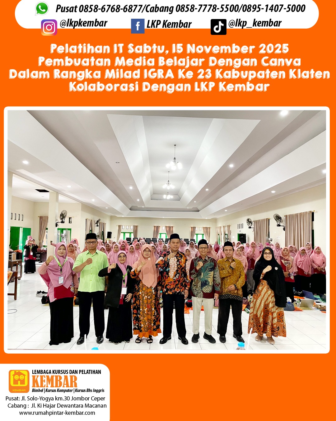 Pelatihan IT Pembuatan Media Belajar – Milad IGRA Kabupaten Klaten ke-23