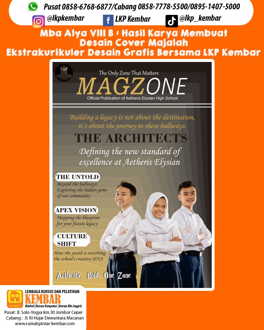Murid SMP Membuat Desain Cover Majalah📝🖥️