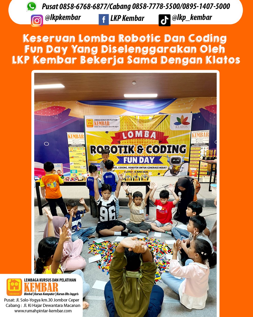 🤖✨ TELAH TERLAKSANA! LOMBA ROBOTIC & CODING FUN DAY DI KLATEN TOWN SQUARE✨💻