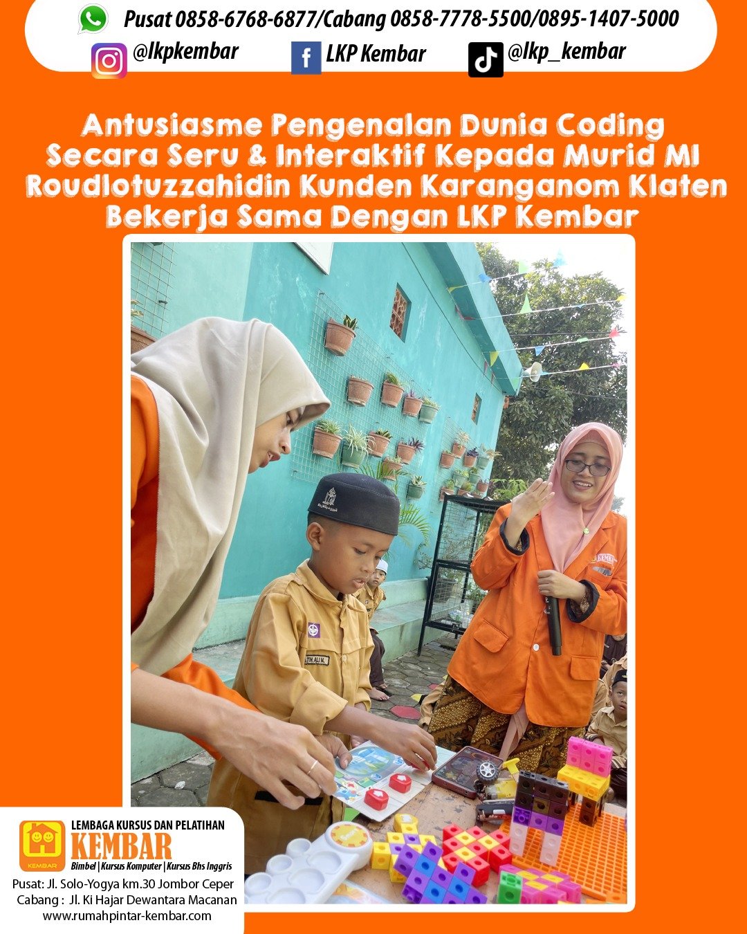 🚀 Antusiasme Pengenalan Dunia Coding Secara Seru & Interaktif! 💻✨di MI Roudlotuzzahidin Kunden Karanganom Klaten